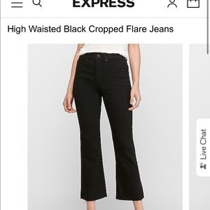 Express Cropped High Rise Flare Jeans